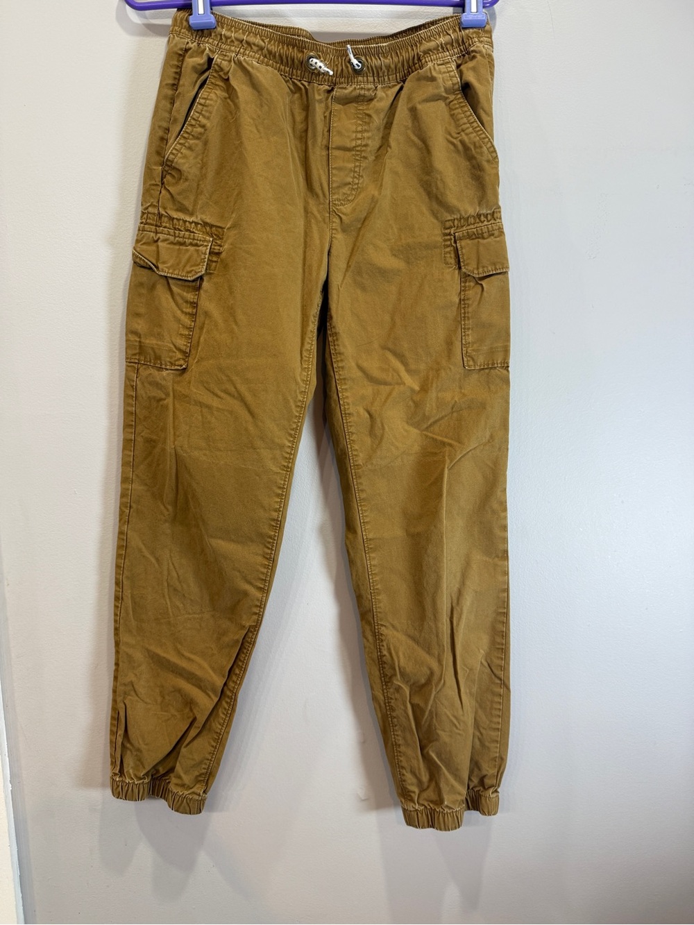 Lands' End Boys Tan Cargo Jogger Sweatpants